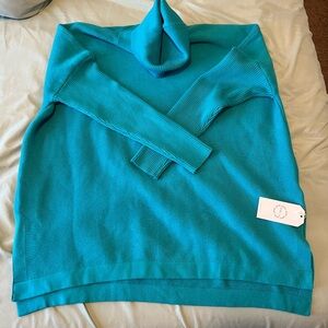 Elegant Teal Turtleneck Sweater